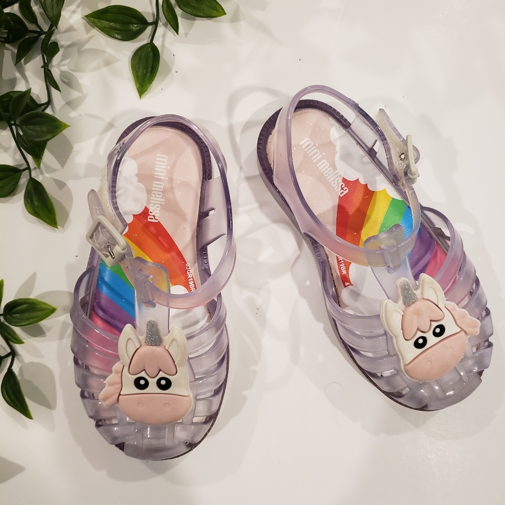 Mini Melissa Unicorn Jelly Sandals